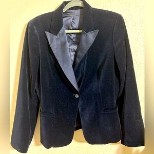 Women’s Elie Tahari Velvet Blazer jacket in navy